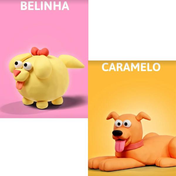 Massa 4em1 Clay Air Modela Pula e Molda Personagens Pet e Monstro