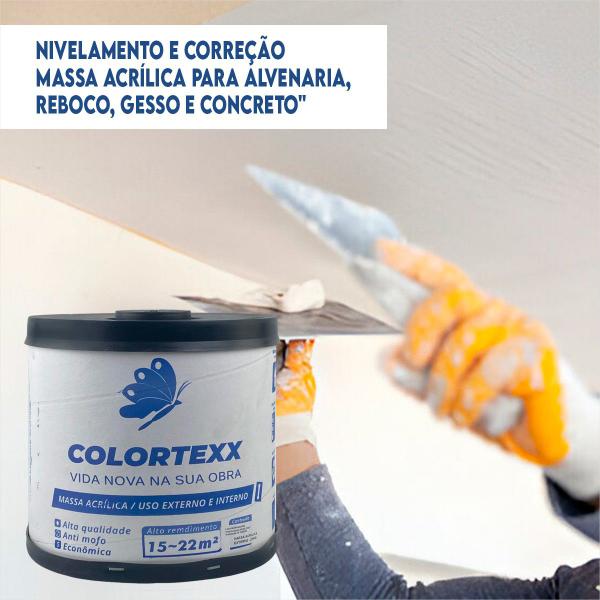 Massa Acrilica Barrica Facil Aplicacao E Sem Respingos 25kg revestimento externo e interno - colortexx Imagem de Massa Acrilica Barrica Facil Aplicacao E Sem Respingos 25kg revestimento externo e interno