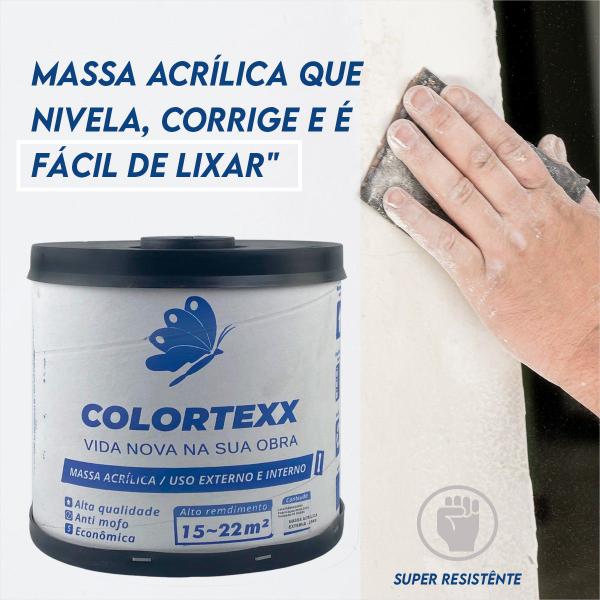 Massa Acrilica Barrica Facil Aplicacao E Sem Respingos 25kg revestimento externo e interno - colortexx Imagem de Massa Acrilica Barrica Facil Aplicacao E Sem Respingos 25kg revestimento externo e interno