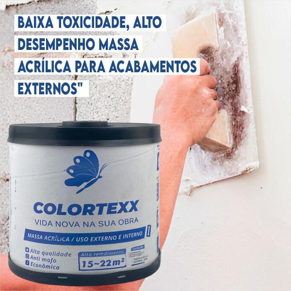 Massa Acrilica Barrica Facil Aplicacao E Sem Respingos 25kg revestimento externo e interno - colortexx Imagem de Massa Acrilica Barrica Facil Aplicacao E Sem Respingos 25kg revestimento externo e interno