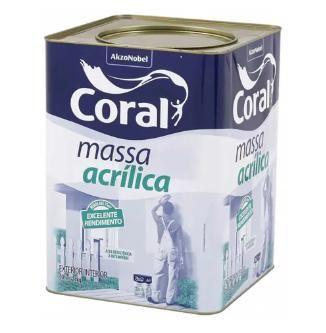 Imagem de Massa Acrílica Parede Externa Interna Branco Coral 25kg 18l