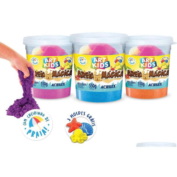 Imagem de Massa areia areia mágica roxo 550g c/mold - GNA