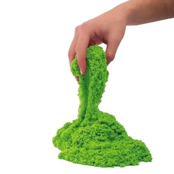 Imagem de Massa areia - kinetic sand - cores neon - verde - sunny