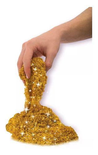 Imagem de Massa Areia Massinha Modelar Dourado Metálico Glitter Sunny