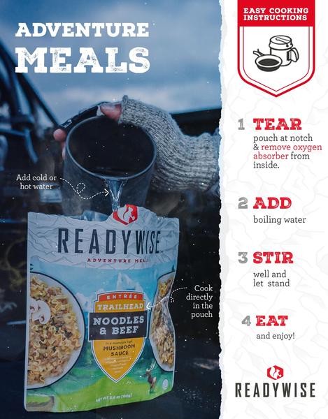 Imagem de Massa cremosa ReadyWise Adventure Meal para alimentos liofilizados com C