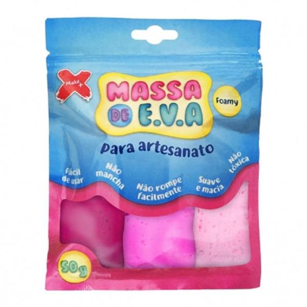 Imagem de Massa de EVA 50g 3 Cores Make +  Tons de Rosa