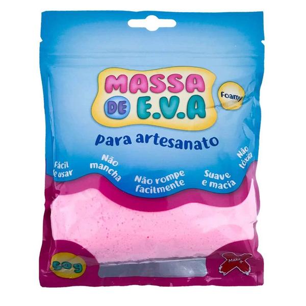 Imagem de Massa De Eva 50g Massinha Modelar Artesanato Azul Escuro