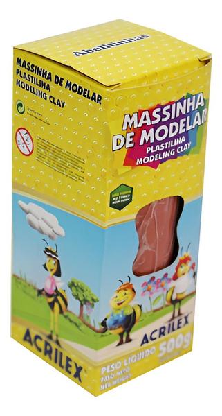 Imagem de Massa de Modelar ACRILEX - ROLO 500g -  MARROM - 070010531