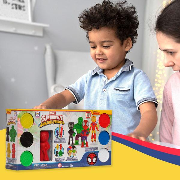 Imagem de Massa de Modelar Escolar Spidey Amigos Herói Criança Moldes