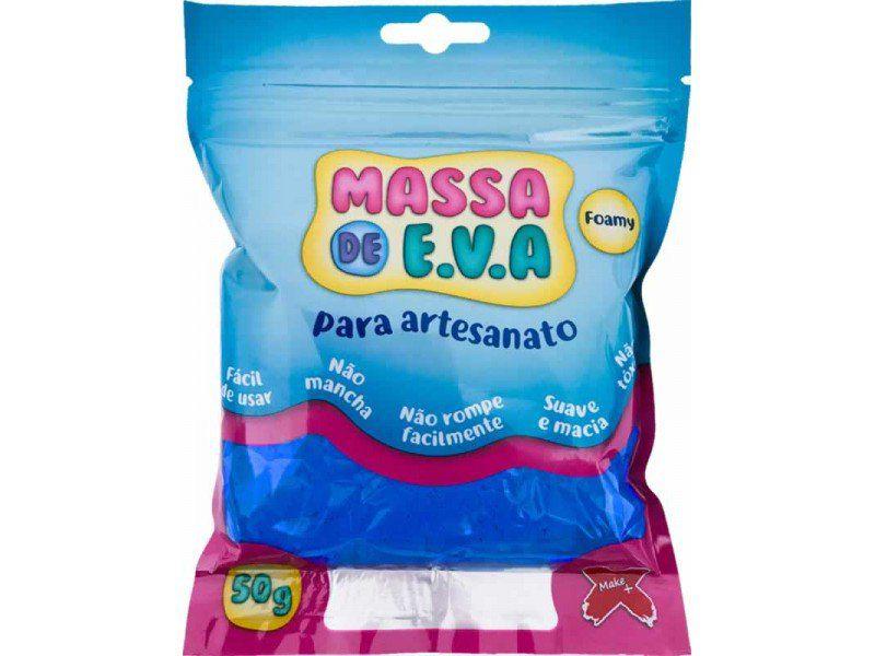 Imagem de Massa de Modelar Eva Para Artesanato Azul Escuro 50g Make +