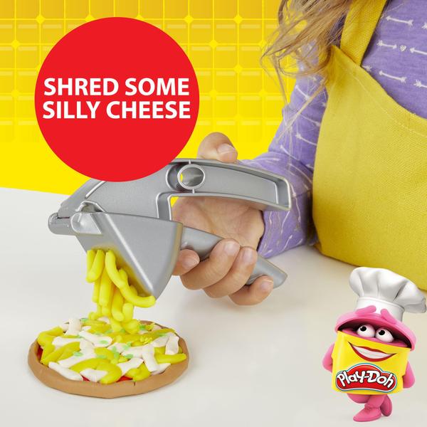 Imagem de Massa de modelar para pizza com carimbo e 5 cores não tóxicas Play-Doh