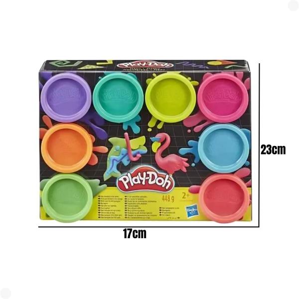 Imagem de Massa de Modelar Play Doh - 8 Potes PACK SORTIDA Neon - Hasbro