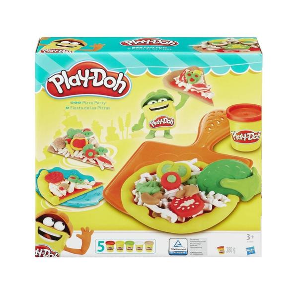 Imagem de Massa de Modelar Play-Doh Festa da Pizza com 5 Potes de Massinha e Acessórios Hasbro - 10600