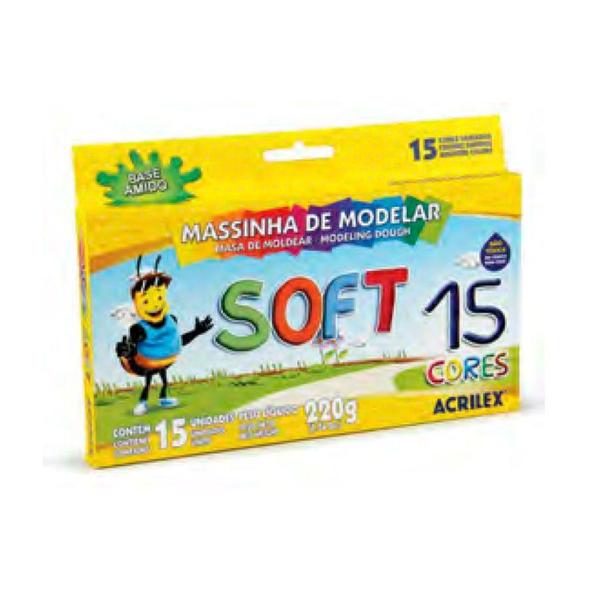 Imagem de Massa de modelar soft 15 cores acrilex