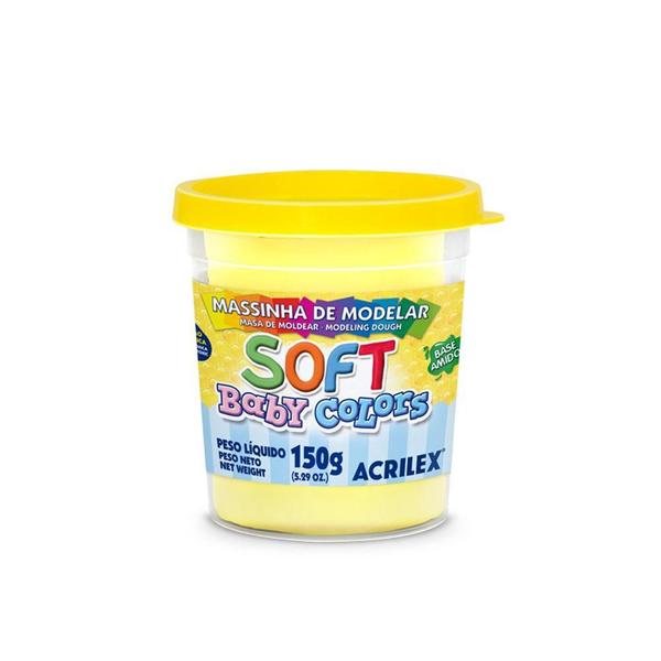 Imagem de Massa De Modelar Soft Baby Colors Amarelo Bebê 150G Acrilex