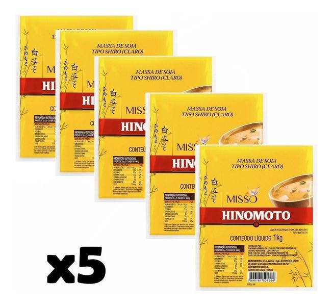 Imagem de Massa De Soja Shirô Missô Hinomoto (claro)1kg - (Kit com 5)