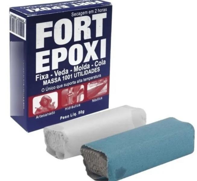 Massa Epóxi Fort 50 Gramas Durepox no atacado - Fort epoxi
