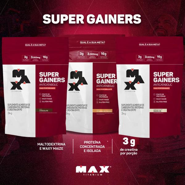 Imagem de Massa Hipercalórica Super Gainers (3kg) - Max Titanium