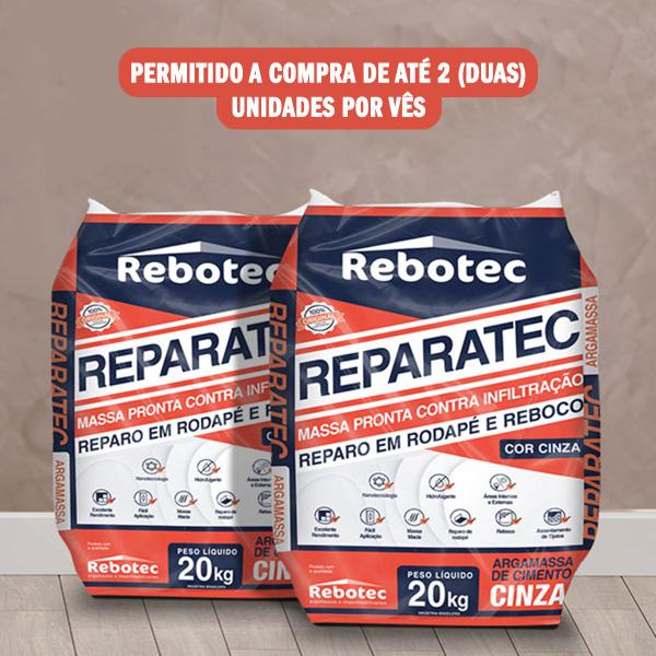 Imagem de Massa Impermeabilizante Reparatec 20 kg Rebotec Original