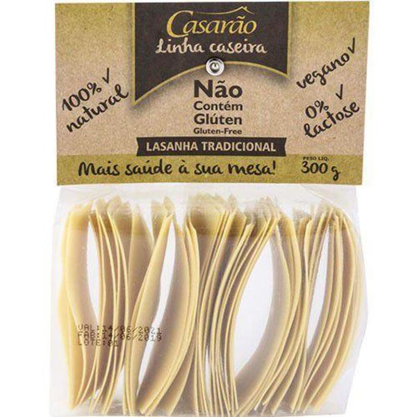 Massa Lasanha Tradicional Sem Glúten 300g - CASARÃO Imagem de Massa Lasanha Tradicional Sem Glúten 300g - CASARÃO