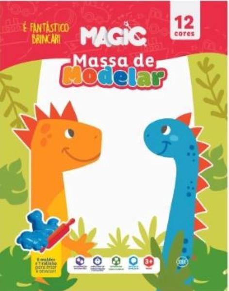 Imagem de Massa modelar c/ moldes   dinossauro