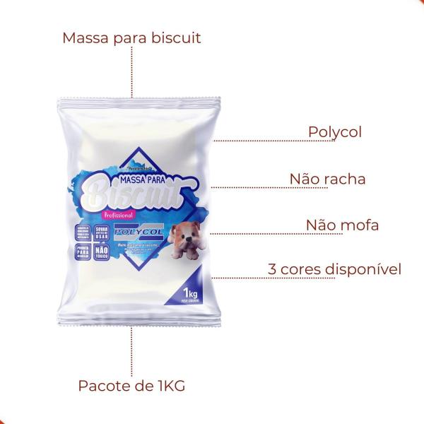 Imagem de Massa para biscuit polycol com 1kg