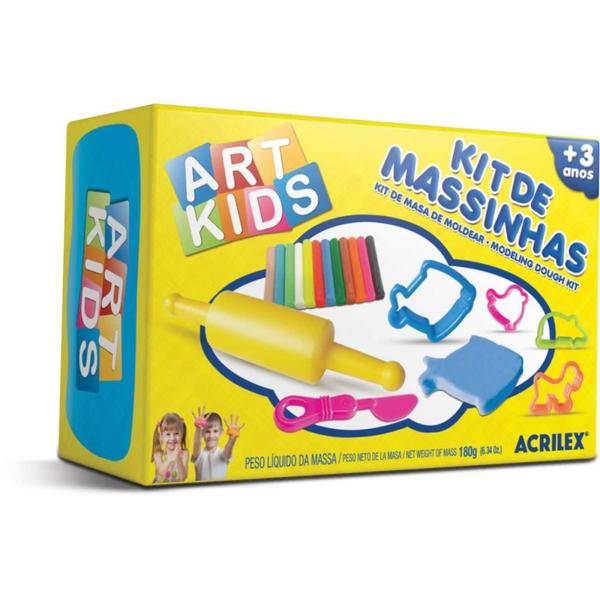 Imagem de Massa para Modelar Criativa ART KIDS 180G com Moldes