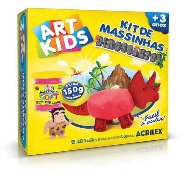 Imagem de Massa para Modelar Criativa ART KIDS Dinossauro 3 Vermelho