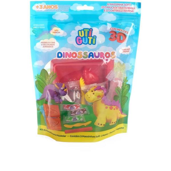 Imagem de Massa para Modelar Criativa KIT Dinossauros Utiguti 7PCS