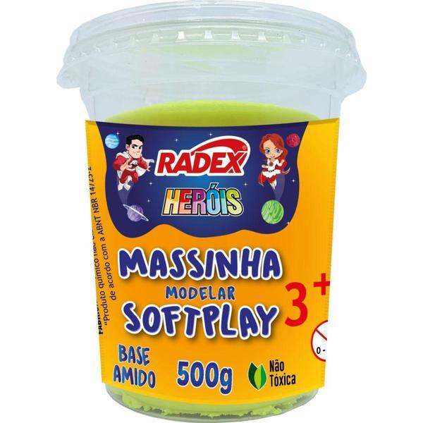 Imagem de Massa para modelar herois 500g. amarelo bs. amido radex pote