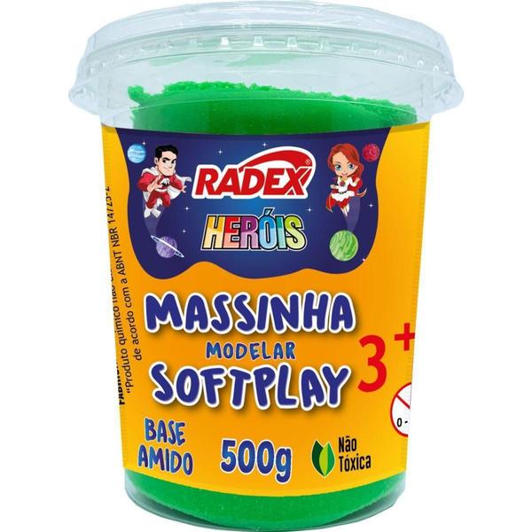 Massa para modelar herois 500g. verde bs. amido radex pote Imagem de Massa para modelar herois 500g. verde bs. amido radex pote