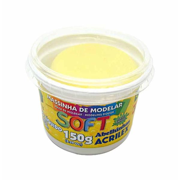 Imagem de Massa Para Modelar Soft 150g Amarela 0102 Acrilex - Un