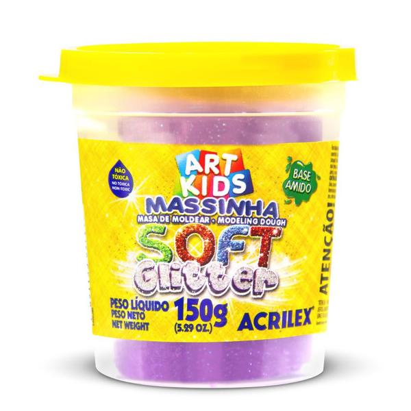 Imagem de Massa Para Modelar Soft Glitter 150g Violeta 207 Acrilex - Un