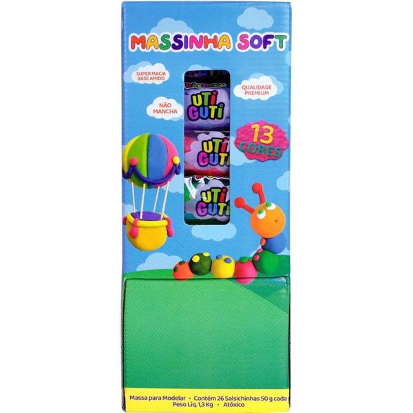 Massa para Modelar SOFT Utiguti 50G Cores Sortidas Dispenser com 26 - Fila Canson Imagem de Massa para Modelar SOFT Utiguti 50G Cores Sortidas Dispenser com 26