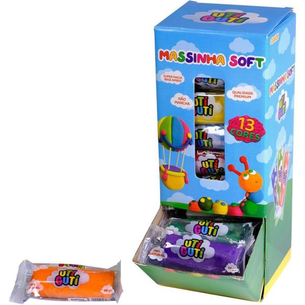 Massa para Modelar SOFT Utiguti 50G Cores Sortidas Dispenser com 26 - Fila Canson Imagem de Massa para Modelar SOFT Utiguti 50G Cores Sortidas Dispenser com 26