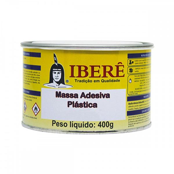 Imagem de Massa Plastica 400Gr Ibere Branca . / Kit C/ 12 Unidades