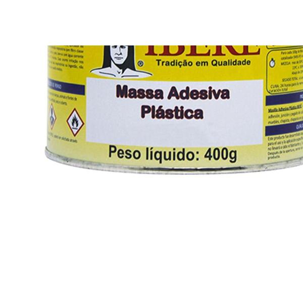 Imagem de Massa Plastica 400Gr Ibere Branca ./ Kit Com 12 Unidades