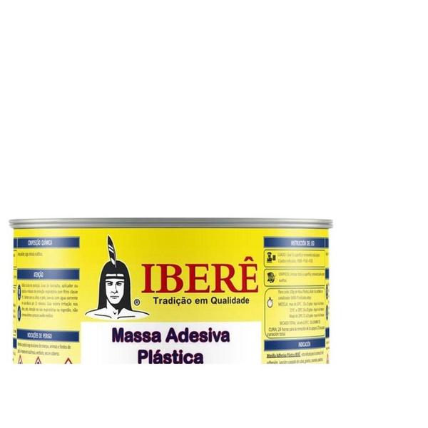 Imagem de Massa Plastica Ibere Cinza 400 Grs . / Kit C/ 12 Unidades