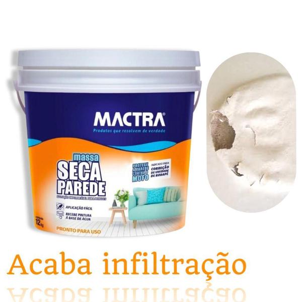 Imagem de Massa Seca Parede 12kg Impermeável Mactra Proteção Anti-Mofo