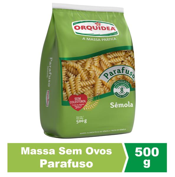 Massa Sem Ovos Parafuso Orquídea 500g Imagem de Massa Sem Ovos Parafuso Orquídea 500g