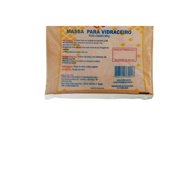 Massa Vidraceiro Linhal Pacote Com 500Gr 20012 ./ Kit Com 12 Imagem de Massa Vidraceiro Linhal Pacote Com 500Gr 20012 ./ Kit Com 12
