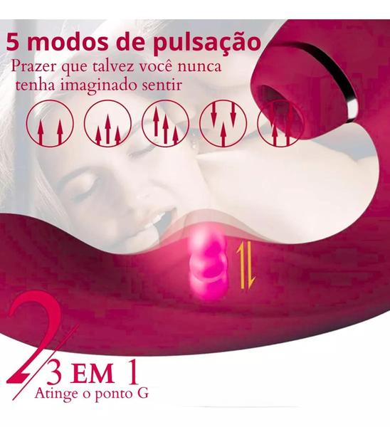 Imagem de Massageador 2 Em 1 - Sucção Vibração Ponto G - Sugador