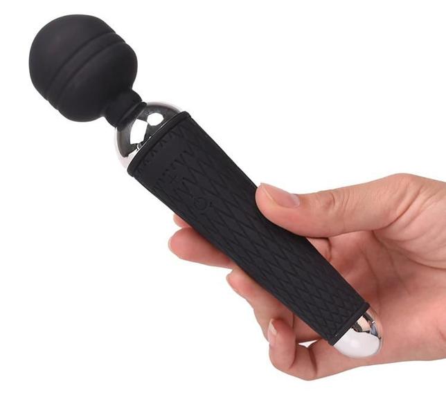 Imagem de Massageador Corporal Varinha Mágica Magic Wand Portátil Potente Corpo Coluna Lombar 6000 Rpm Preto