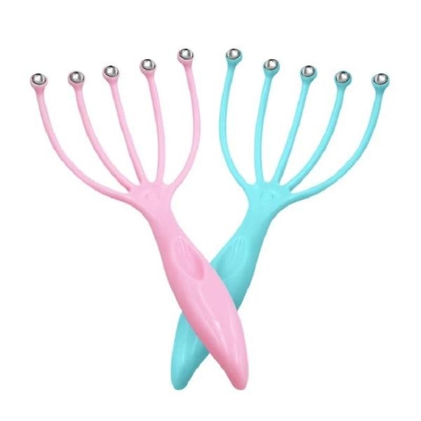 Imagem de Massageador de cabeça Wokex Five Finger Ball Plastic Scalp Blue