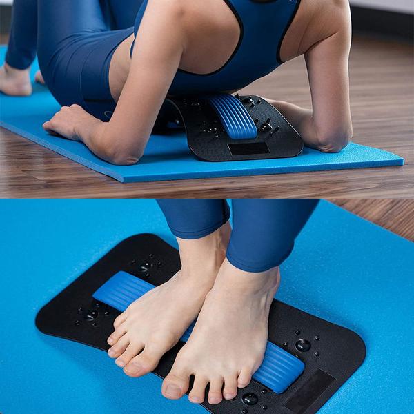 Imagem de Massageador de costas, equipamento de alongamento, ferramentas de massagem, treino mágico, fitness, suporte para lombar,