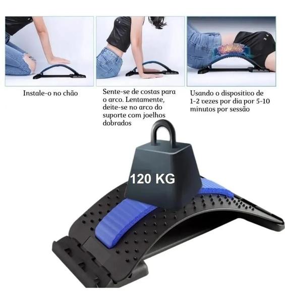 Imagem de Massageador de costas fitness, equipamento de ginástica para casa, equipamento de alongamento, suporte para lombar, rela