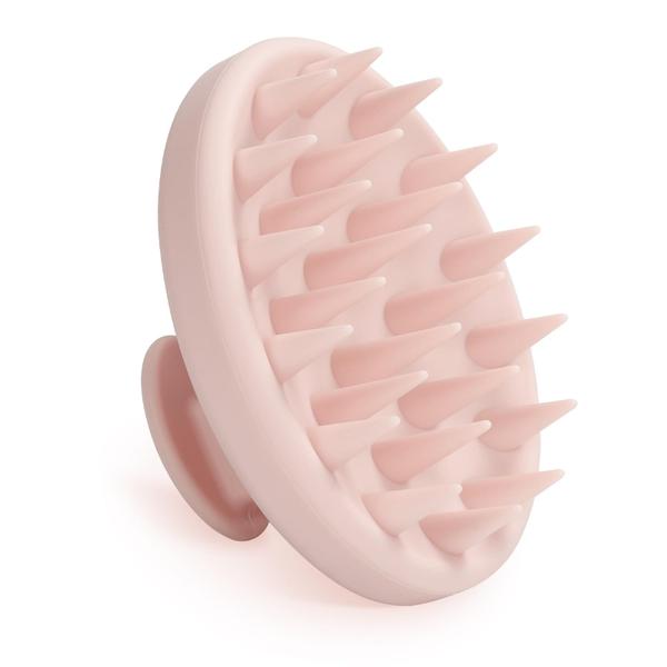 Massageador de couro cabeludo Meartchy Silicone com cerdas macias rosa claro Imagem de Massageador de couro cabeludo Meartchy Silicone com cerdas macias rosa claro