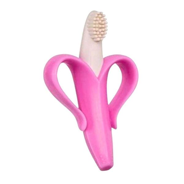 Imagem de Massageador De Gengiva Em Silicone Banana Rosa 16169 Buba