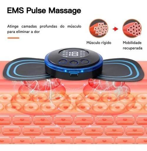 Imagem de Massageador de pernas portátil com EMS - 8 modos/19 intens.