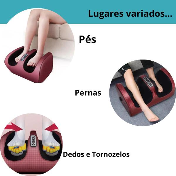 Imagem de Massageador De Pés Shiatsu Bivolt Aquecedor Shiafoot Preto